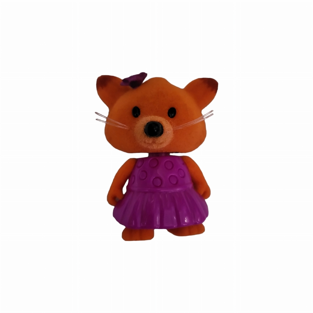 Li'l Woodzeez Series 3 Purple Orange Fox Bobblehead Figure
